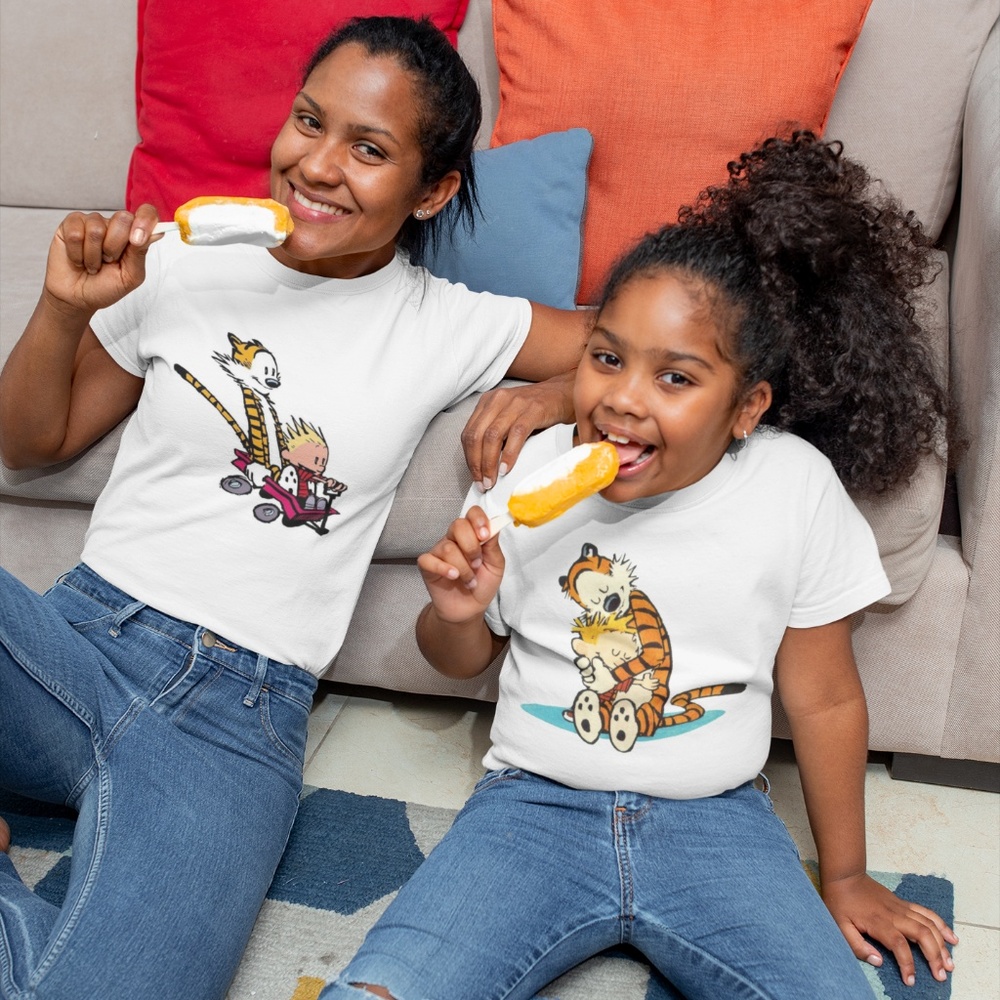 Calvin & Hobbes Wagon Ride T-Shirt - Picture 1 of 5